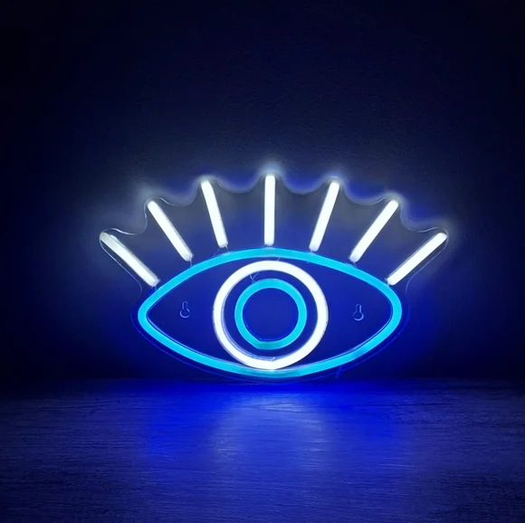 *1 DAY ONLY SALE!* Evil Eye Neon Light Lamp Wall Sign Art Home Decor Home Accent - Picture 5 of 7